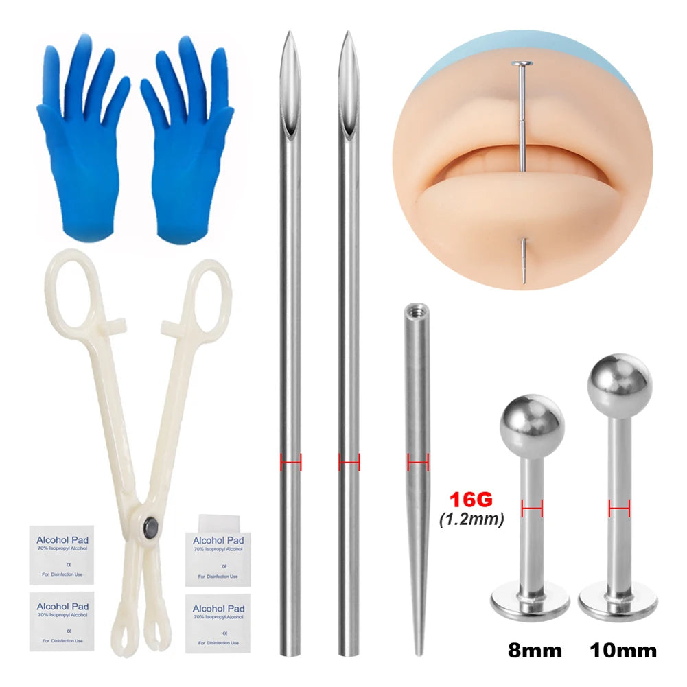 Body Piercing Kit Surgical Steel
