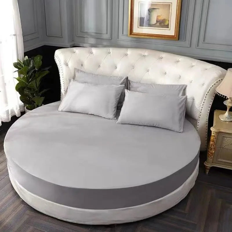 100% Cotton Round Bed Sheet Set