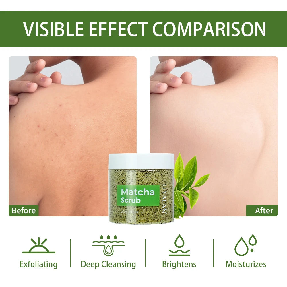 Matcha Green Tea Body Scrub Exfoliating Sea Salt