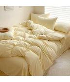 Solid Bed Linen Cotton Bedding Set