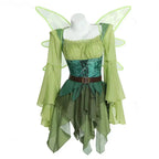 Women Elf Costume Detachable Wings with Mesh dress