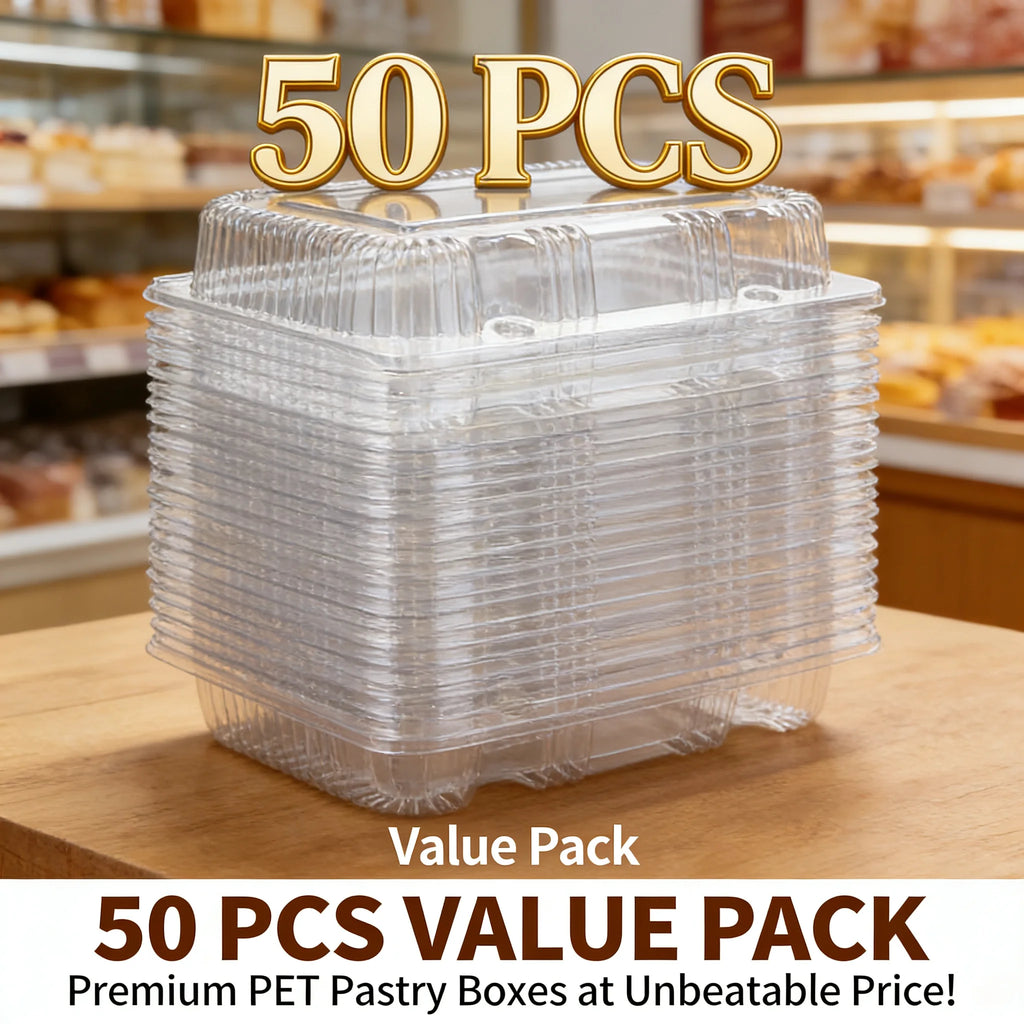 50Pcs Clear Plastic Food Containers