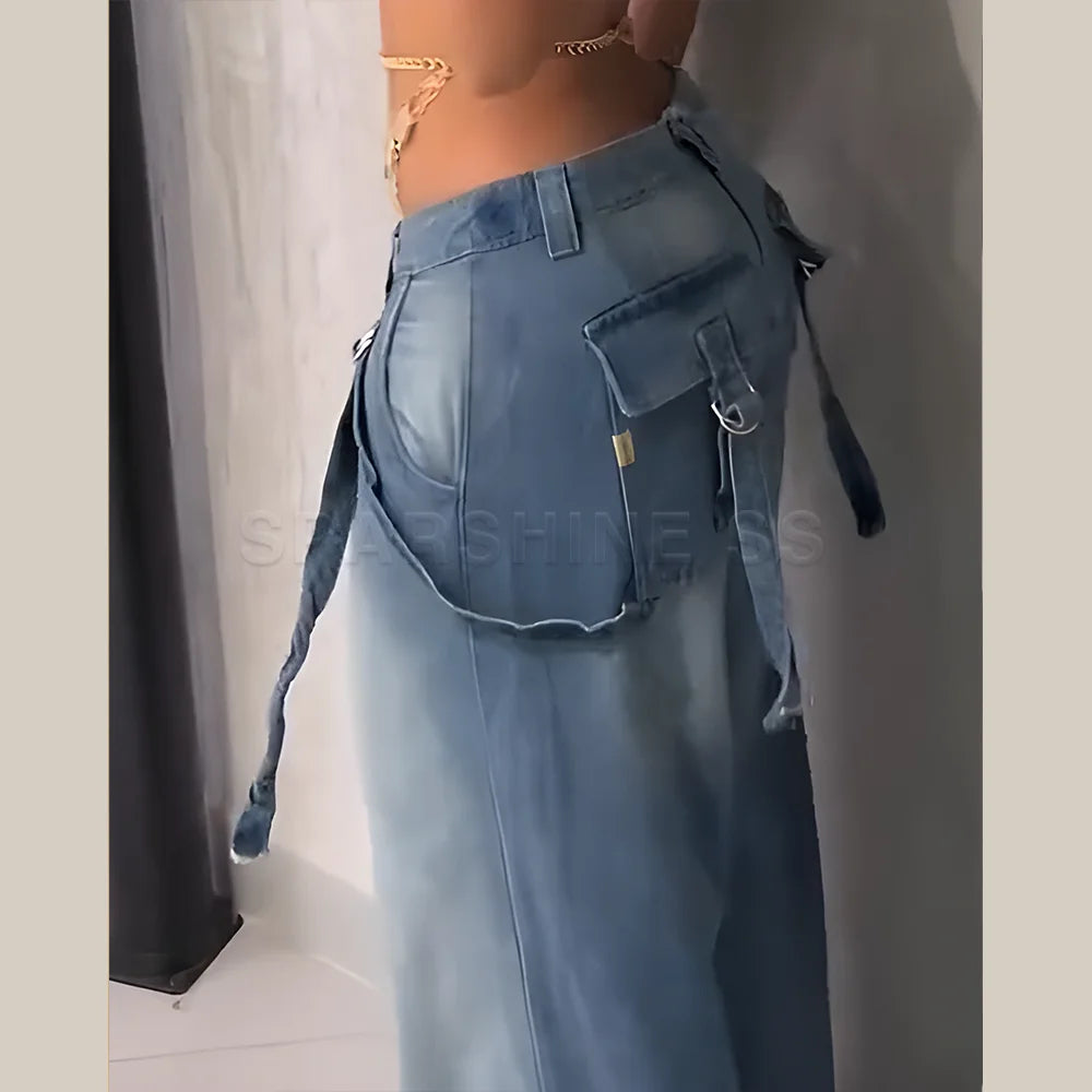 Vintage Denims Washed Mid Waist Loose