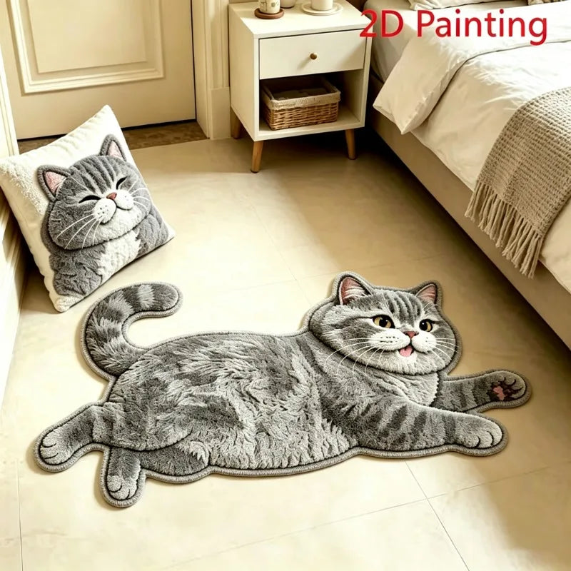 Creative Fun Cat-shaped Entryway Doormat