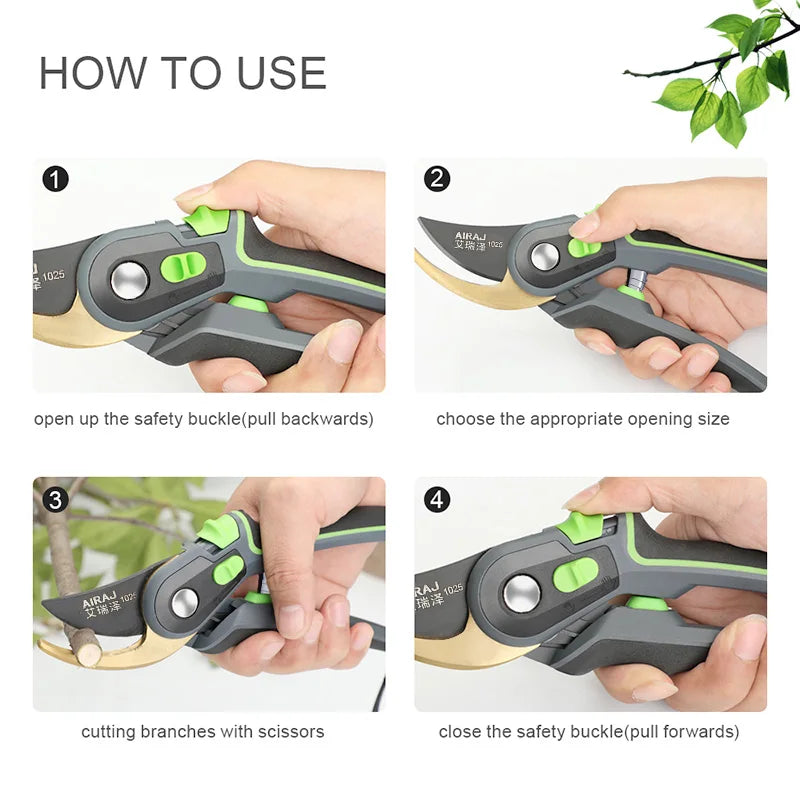 AIRAJ Industrial Grade Pruning Shears