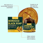 1/2/3pcs Morocco Black Soap