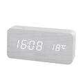 Wooden Digital Alarm Clock, LED Alarm Clock