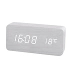 Wooden Digital Alarm Clock, LED Alarm Clock