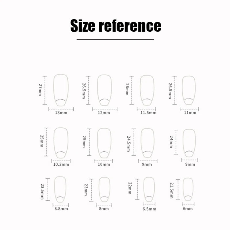 24pcs Coffin Shaped Nails