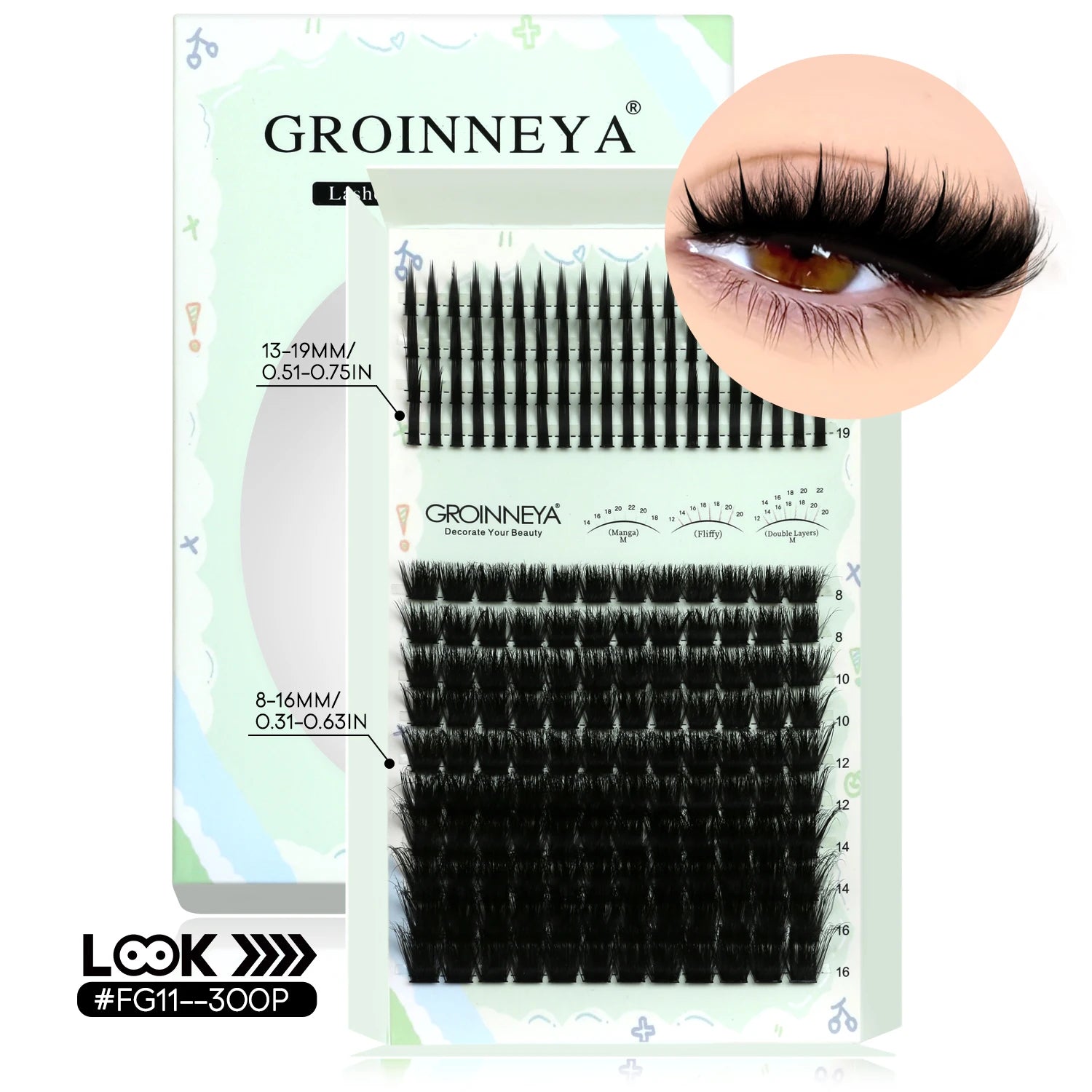 GROINNEYA Lash Clusters Kit
