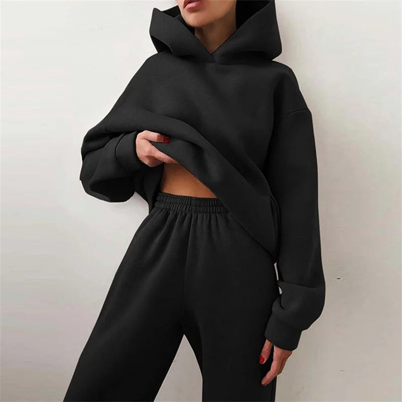 Women's Tracksuit Suit Autumn Fashion Warm Hoodie Sweatshirts