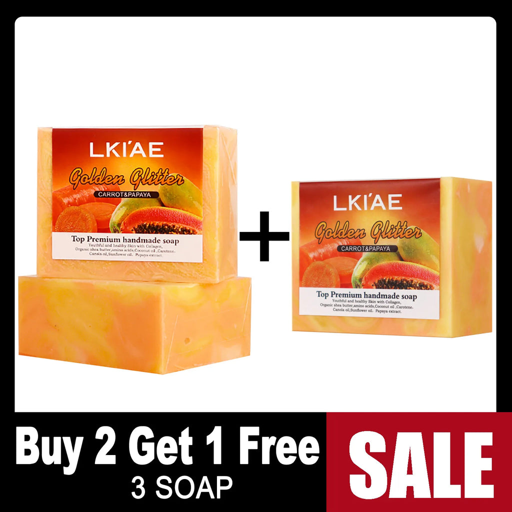 LKIAE Natural Carrot & Papaya Handmade Soap,
