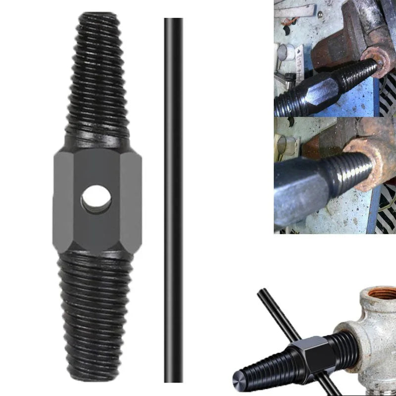 Damaged screw extractor double-headed screw extractor