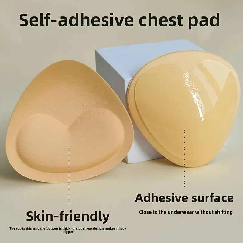 2pcs Women's Push Up Pad Silicone Bra Self-adhesive Invisible