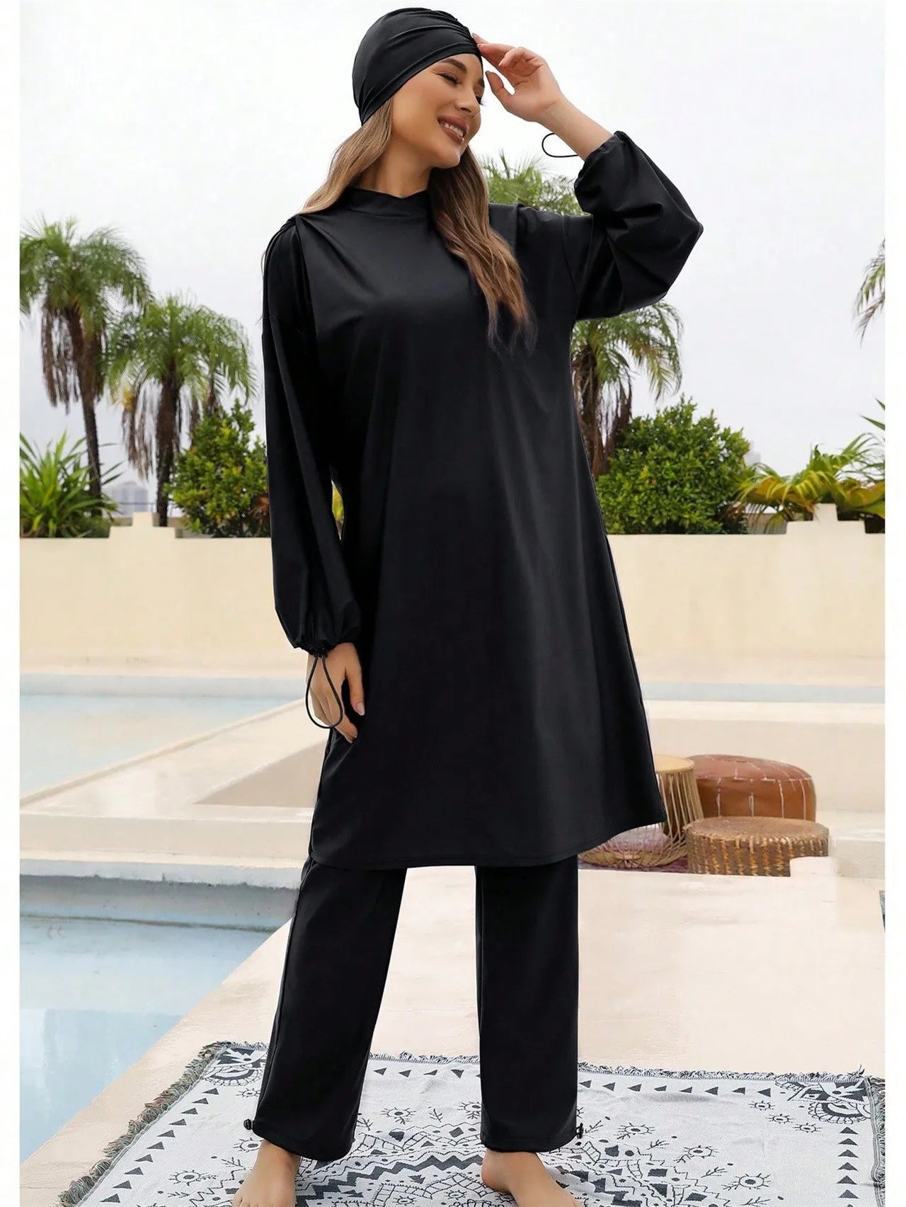 Long Sleeve Tunic Islamic Swimsuit