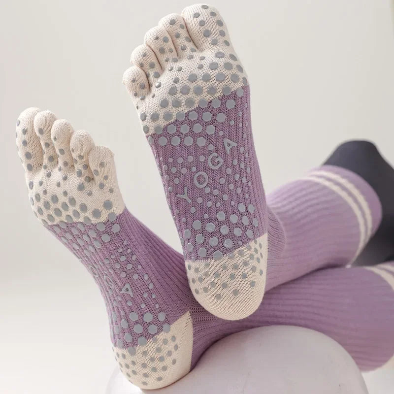 Women Five-finger Professional Pilates Socks