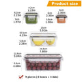 8-PC BPA-Free Airtight Food Containers