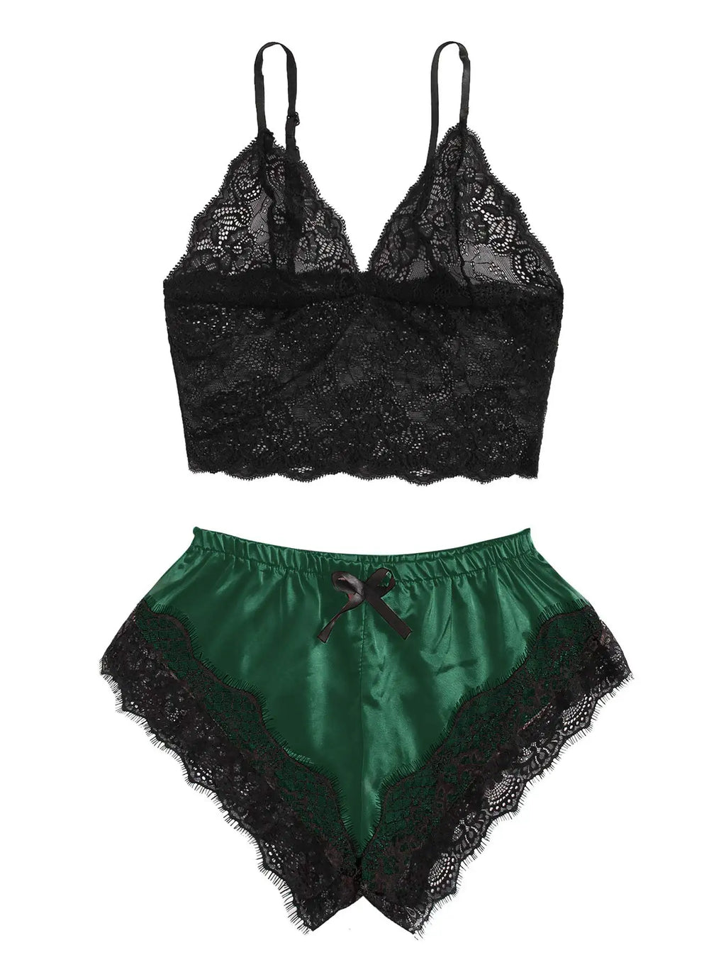 2PCS Women's Satin Pajama Set