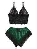 2PCS Women's Satin Pajama Set