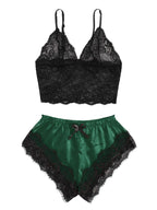 2PCS Women's Satin Pajama Set