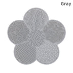 Silicon heart shaped makeup brush cleaner pads