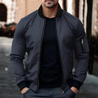 Solid Color Bomber Jacket