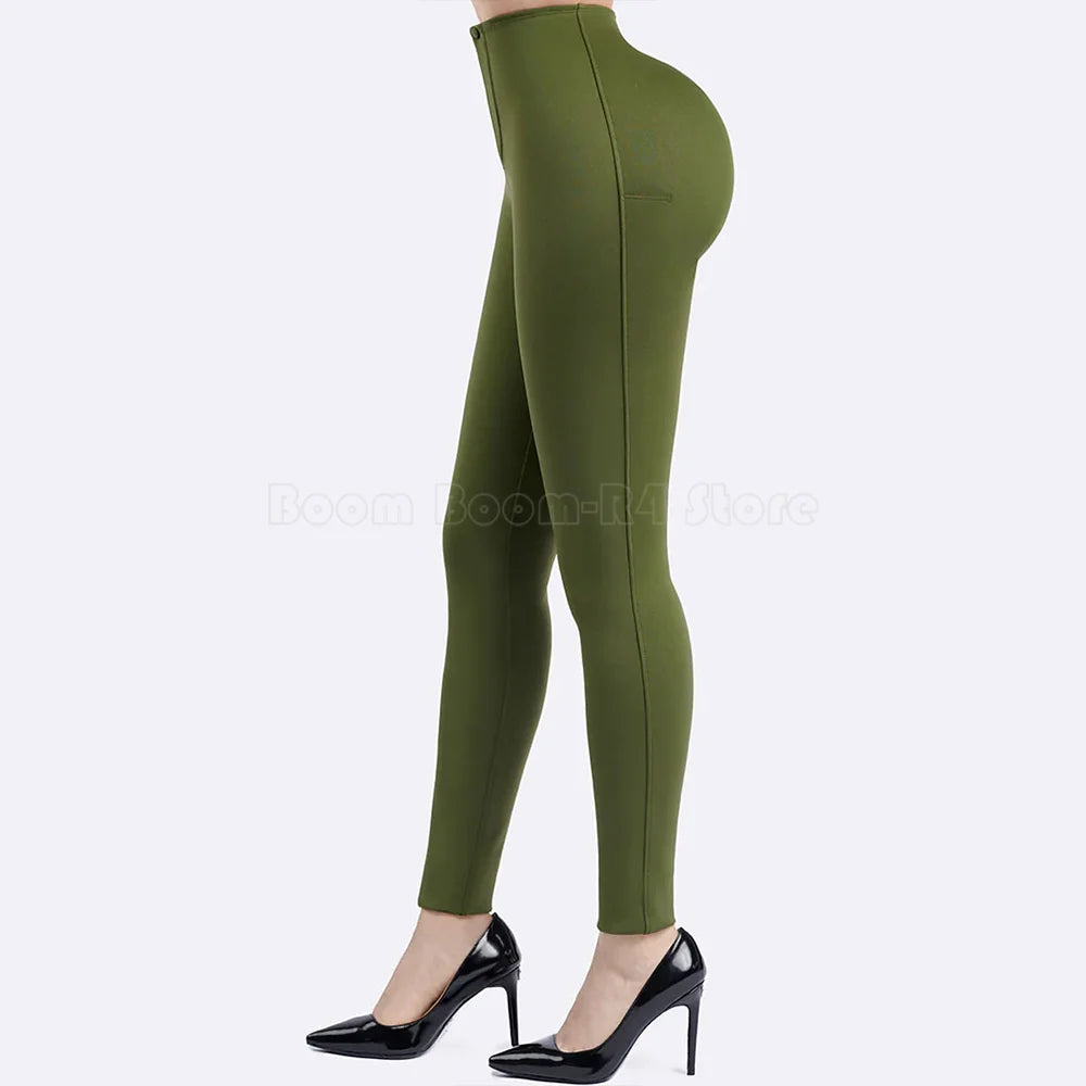 High Waisted Skinny Leg Pants
