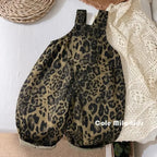 2026 Spring New Children Leopard Print Overalls