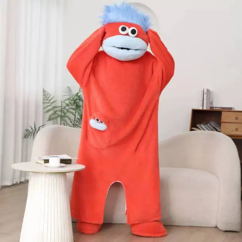 Cartoon big mouth monster cosplay pajamas