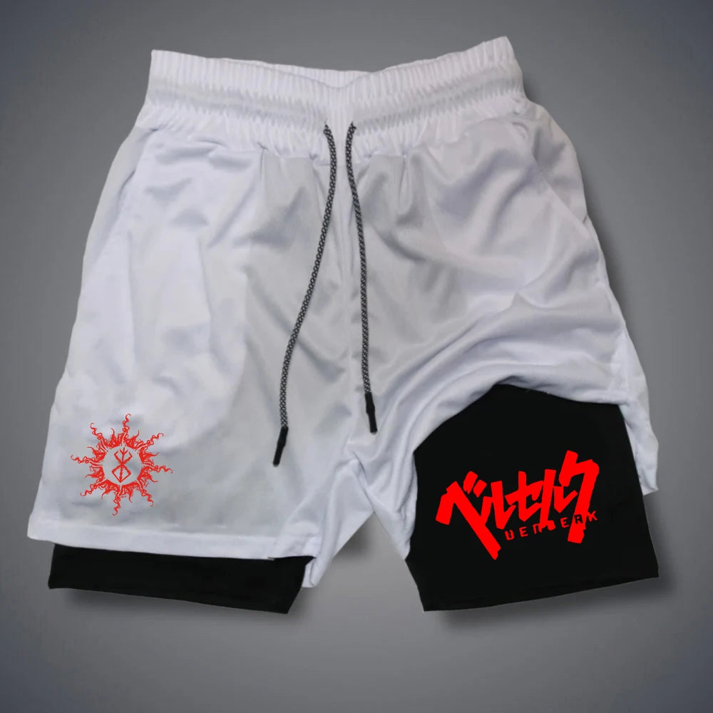 2 in 1 Compression gym shorts