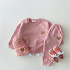 Kids Sports Bear Sweatshirt Pants 2Pcs Suits Outfits