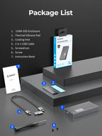 ORICO NVMe M.2 SSD Enclosure USB4 40Gbps PCIe3.0x4