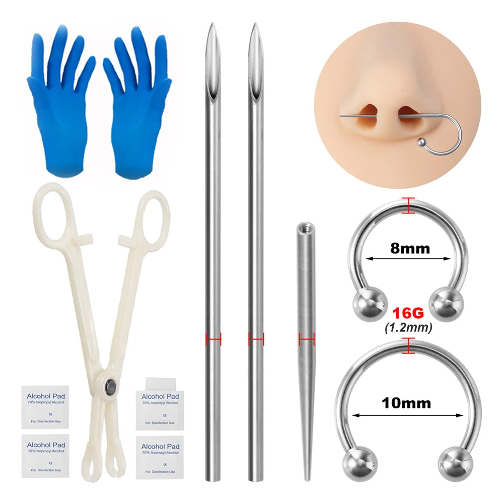 Body Piercing Kit Surgical Steel