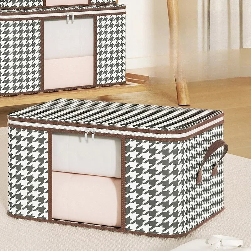 Houndstooth Storage Visual Portable Quilt Bag