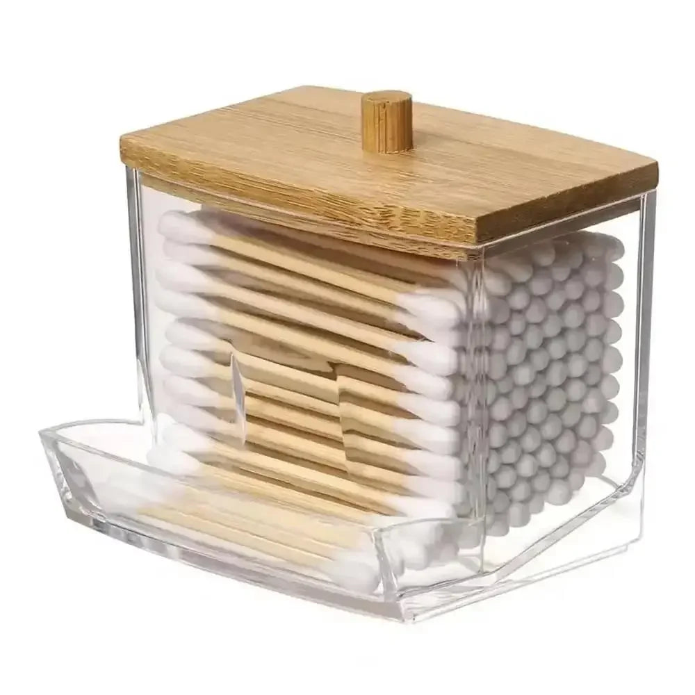1pcs Cotton Swab Storage Box Acrylic Jar