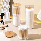 1pcs Cotton Swab Storage Box Acrylic Jar