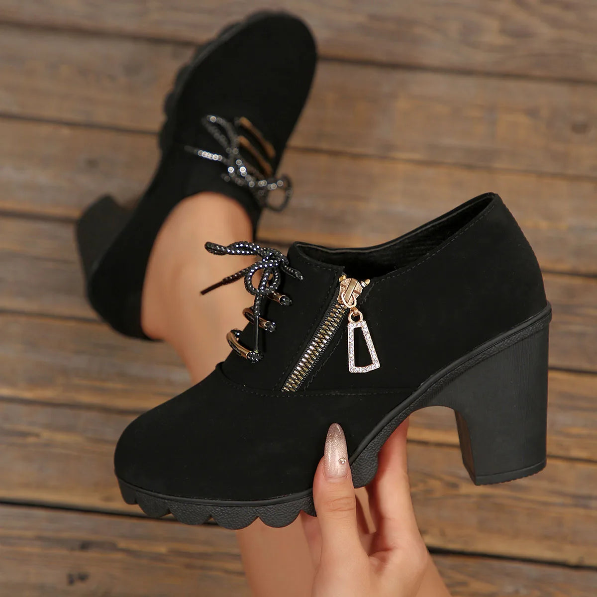 Chunky Heel Ankle Boots