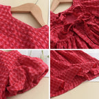Red Plaid Bow Dresses