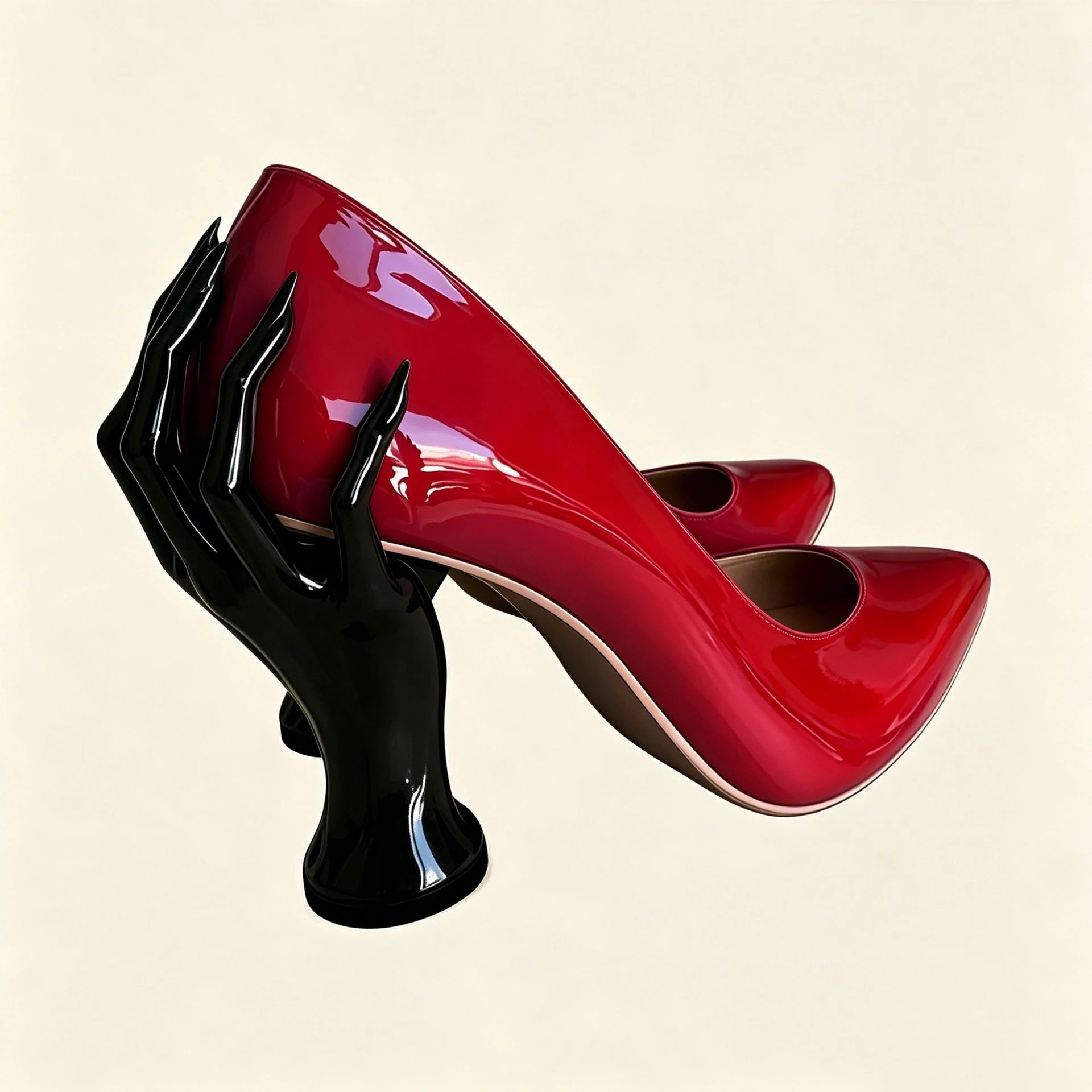 Gothic Sculpted Hand-Shaped Heel Pumps Avant Style