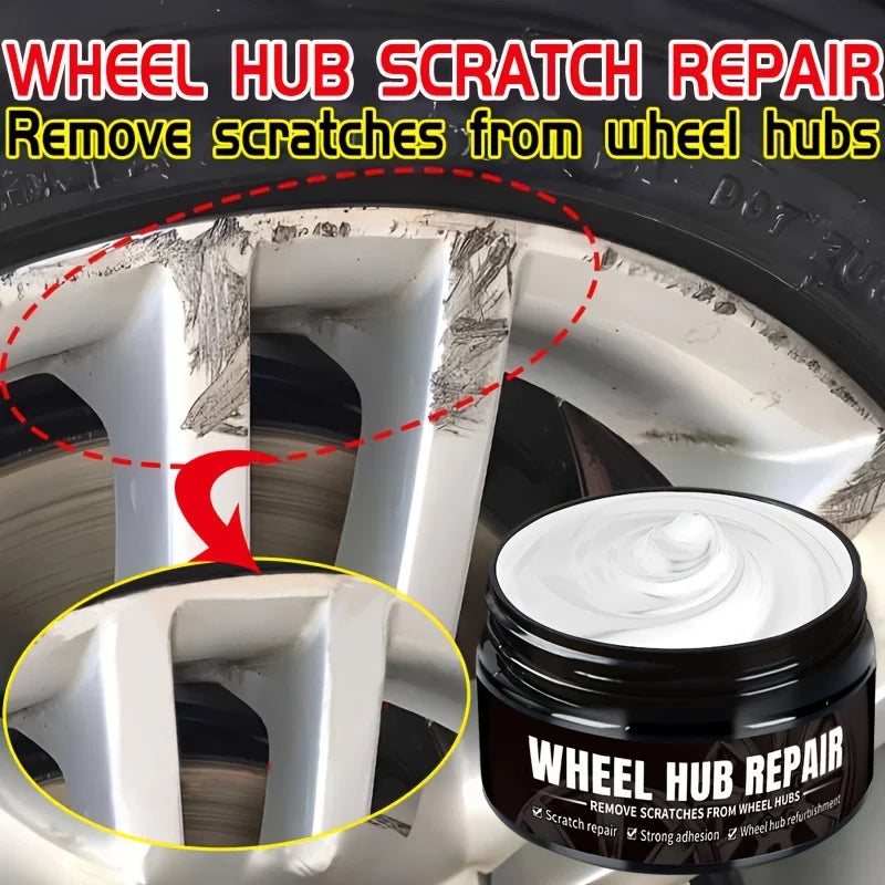 Automobile wheel rim scratch reconditioning paste