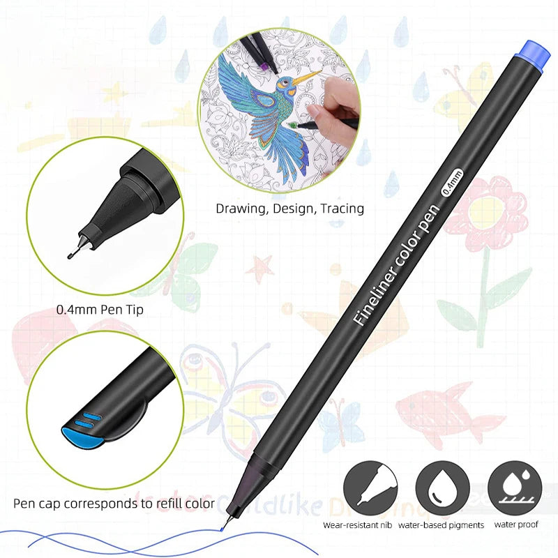 1 Box of Colored Hook Pens