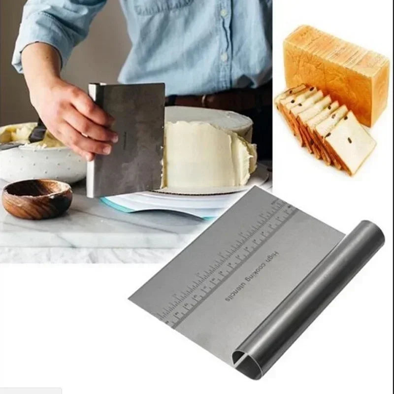 Stainless Steel Scale Cake Scraper