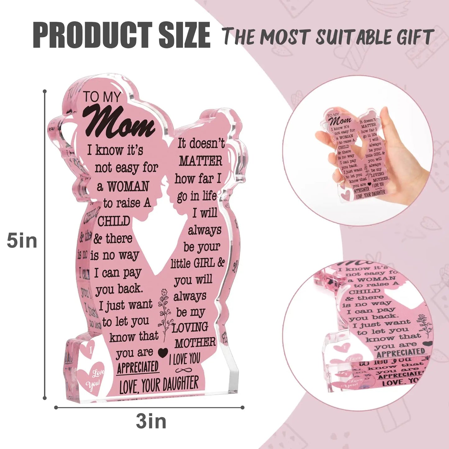 2026 Mother's Day Gift Acrylic Plaque Sign