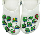sad frog green shoe Charms