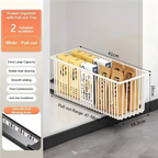 2Pcs Pull Out  Carbon Steel Slide Out Drawers