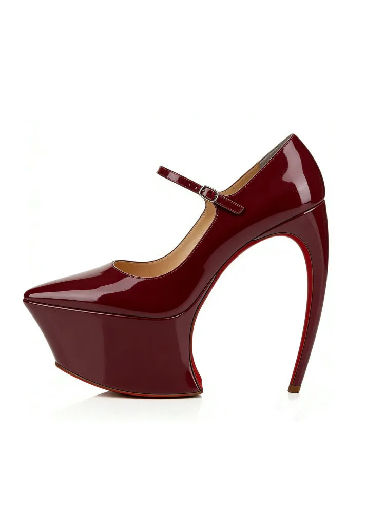 New Pointed Stiletto High Heels Thick Bottom Ballet Sandals