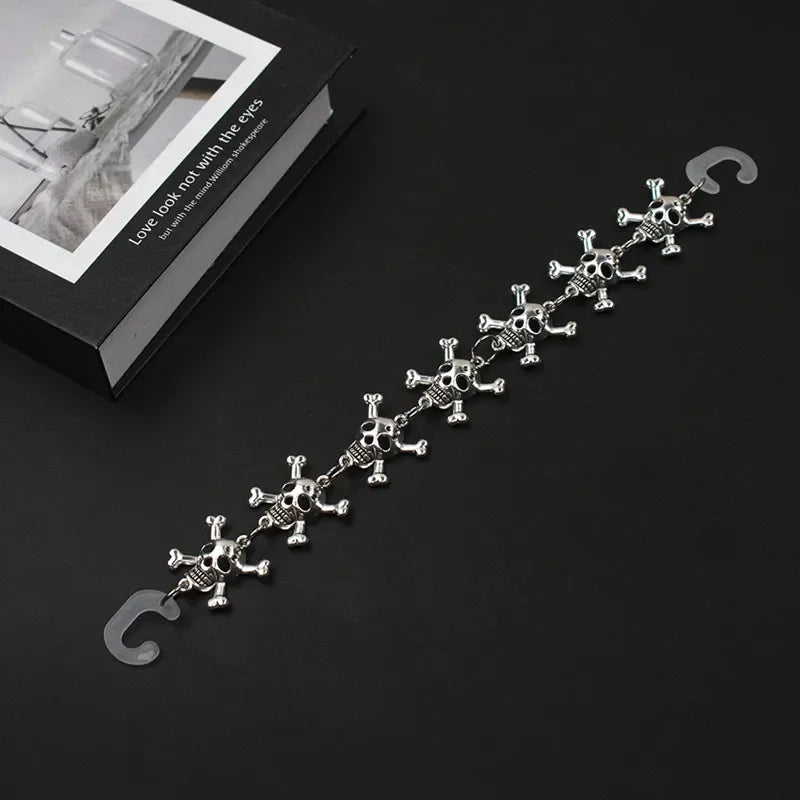 Designer croc Charms Chain Punk Pendant Metal Buckle