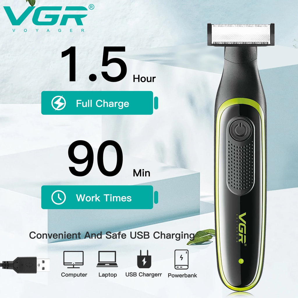 VGR One Blade Waterproof Beard Trimmer