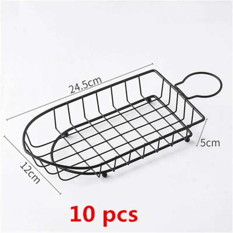 10 pcs set black French Fries Basket