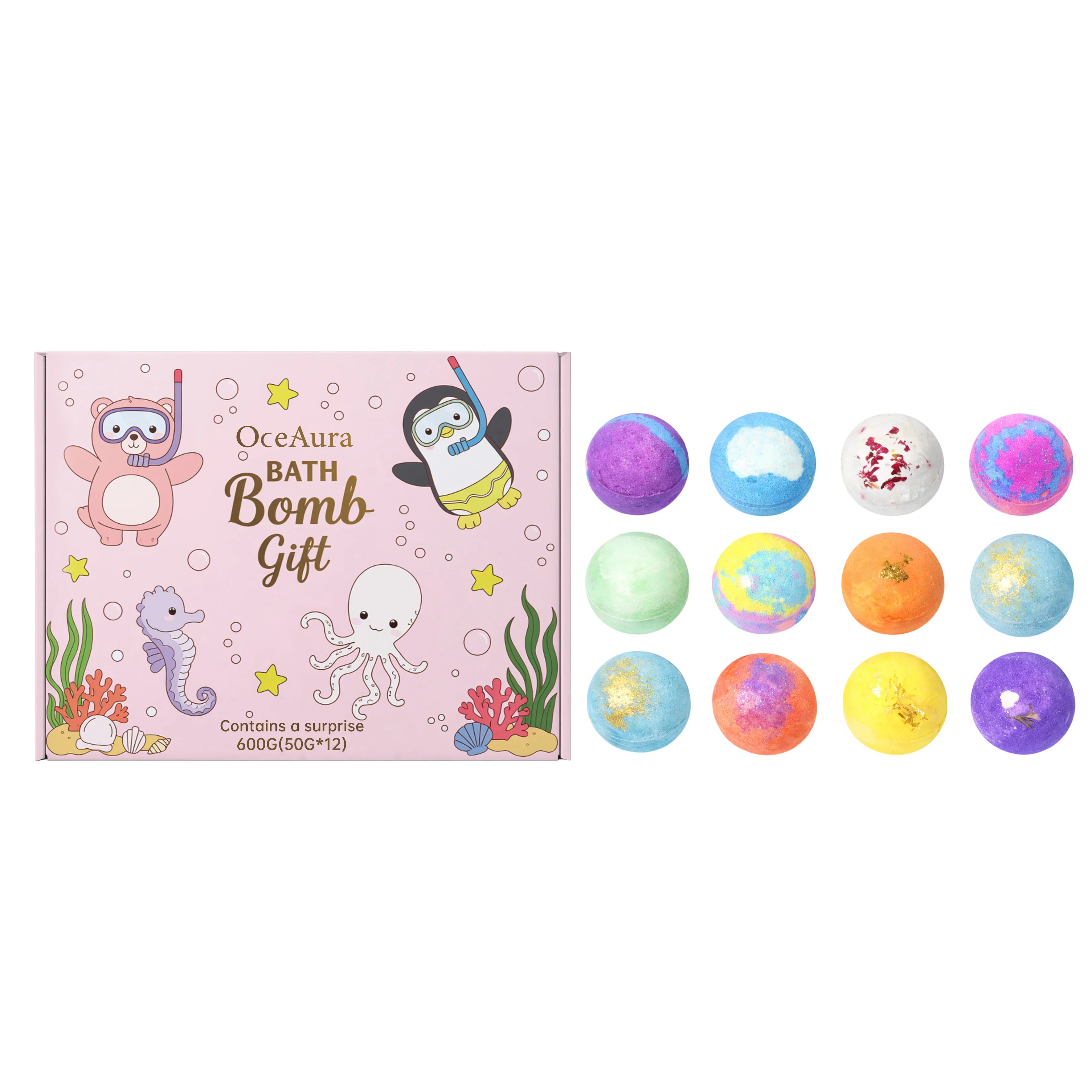 12pcs Organic Bath Bombs Set
